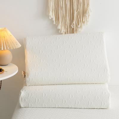 2022新款全棉针织浮雕工艺按摩乳胶枕 枕头枕芯 颗粒按摩-高雅白 40*60*10/12cm 单只装