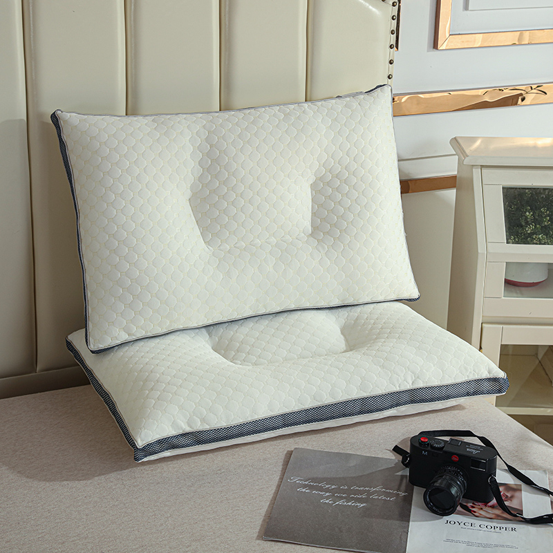 2022新款水立方护颈枕针织棉羽丝绒枕头枕芯 水立方护颈枕 48*74cm（高枕）/只