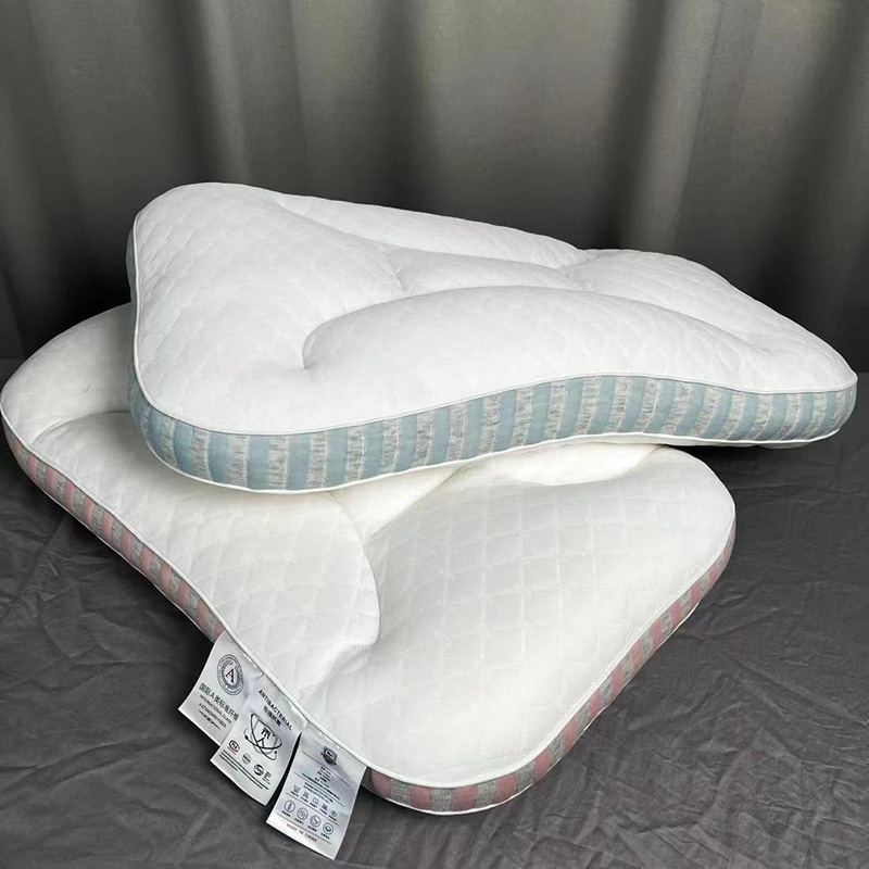 2023新款针织棉SPA舒适护颈枕 枕头枕芯 蓝色 48*74cm/只