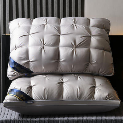 2023新款柔赛丝扭花面包枕 枕头枕芯 900g 灰色-高枕 48*74cm/只