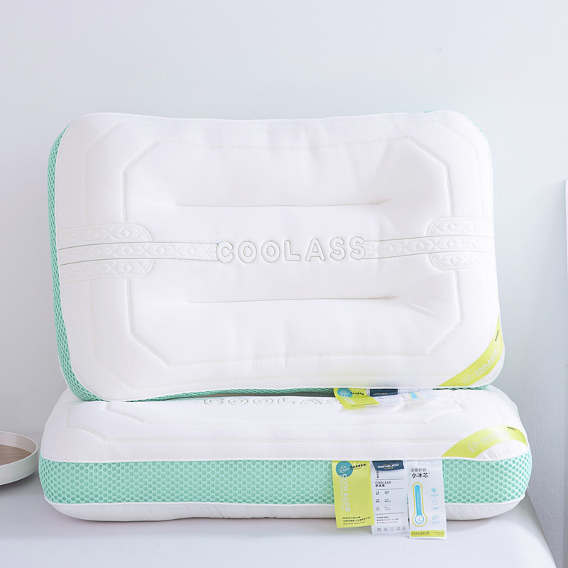 2024新款小冰皮凉感乳胶分区护颈枕 枕头枕芯 65*43+5cm/只 凉感舒适枕