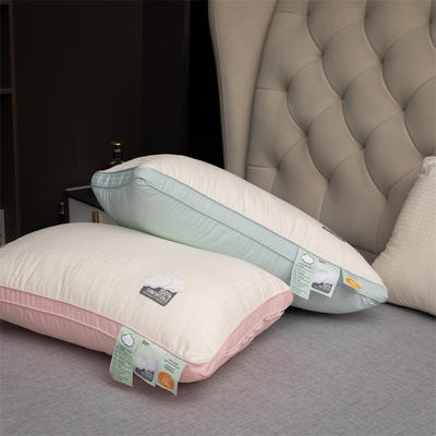 2023新款A类母婴级云朵舒适按摩枕 枕头枕芯 蓝色-低枕/对
