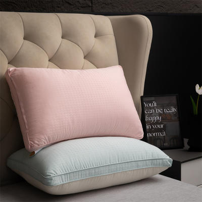 2023新款A类母婴级云朵舒适按摩枕 枕头枕芯 粉色-低枕/对