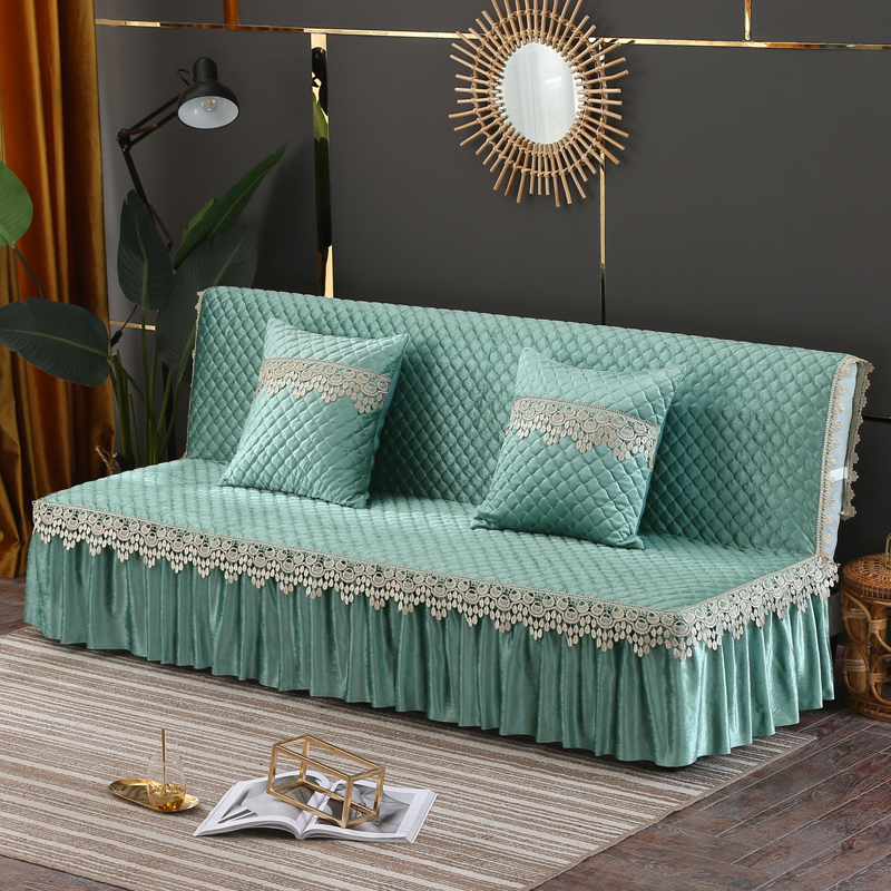 意大利绒沙发床罩万能盖巾沙发垫沙发套罩 1.5m 水绿