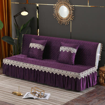 意大利绒沙发床罩万能盖巾沙发垫沙发套罩 1.2m 紫
