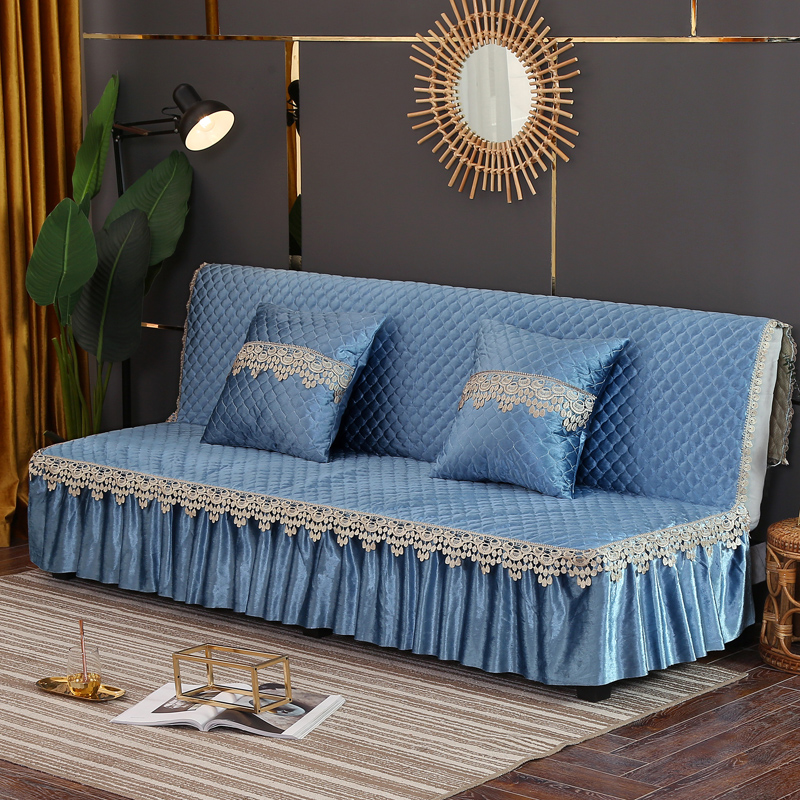 意大利绒沙发床罩万能盖巾沙发垫沙发套罩 1.5m 宝石蓝