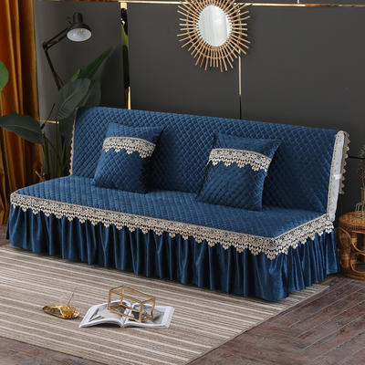 意大利绒沙发床罩万能盖巾沙发垫沙发套罩 1.2m 深蓝