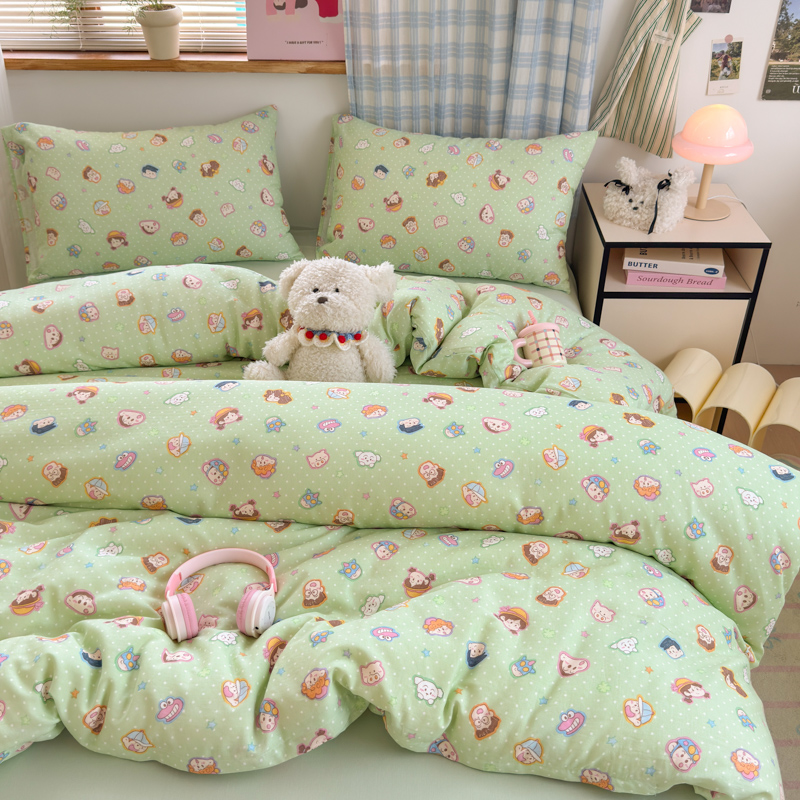 2026新款全棉A类双层纱单被套 快乐星球