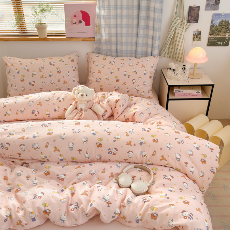 2026新款全棉A类双层纱单被套 快乐凯蒂