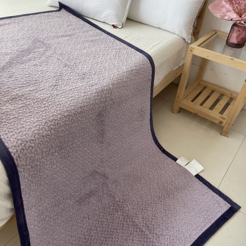 2022新款牛奶绒单人毯飘窗垫沙发垫牛奶绒床盖系列 90×200cm 纯色紫