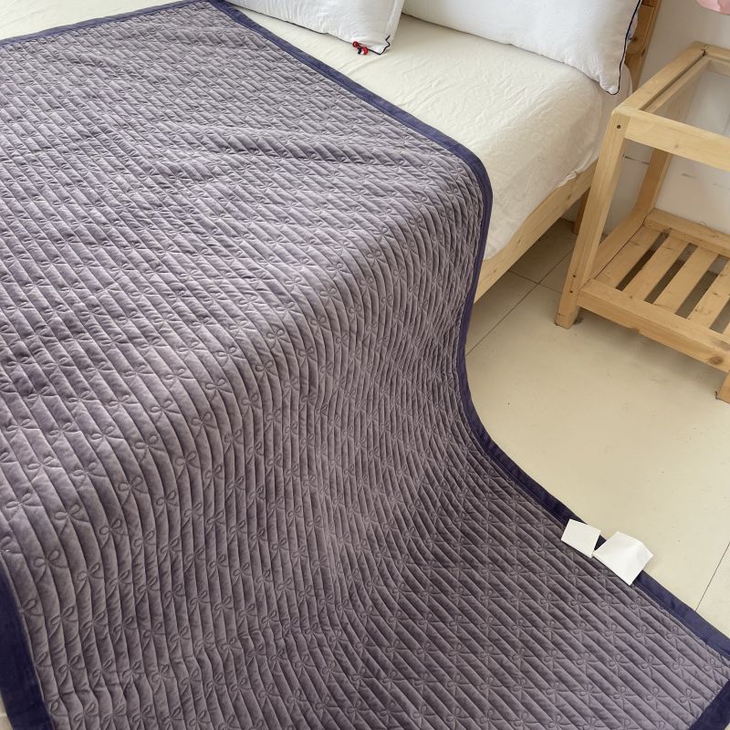 2022新款牛奶绒单人毯飘窗垫沙发垫牛奶绒床盖系列 200*230cm 纯色紫灰