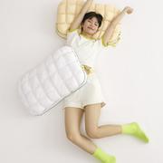 2023新款酥芯菠萝枕菠萝包枕芯羽绒枕4060尺寸请咨询 48*74cm 白色