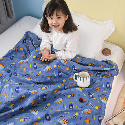 (总)黑凤梨 2022新款儿童豆豆毯宝宝盖毯多功能被套毯幼儿园毛毯四季款毯子 120*150cm 被套款可装被芯 海底世界