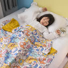 (总)黑凤梨 2022新款儿童豆豆毯宝宝盖毯多功能被套毯幼儿园毛毯四季款毯子 80*120cm 快乐伙伴
