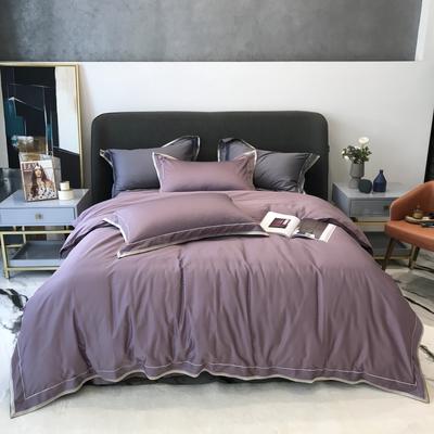 2021新款60支长绒棉系列—卡曼系列 1.5m床单款四件套 卡曼 紫