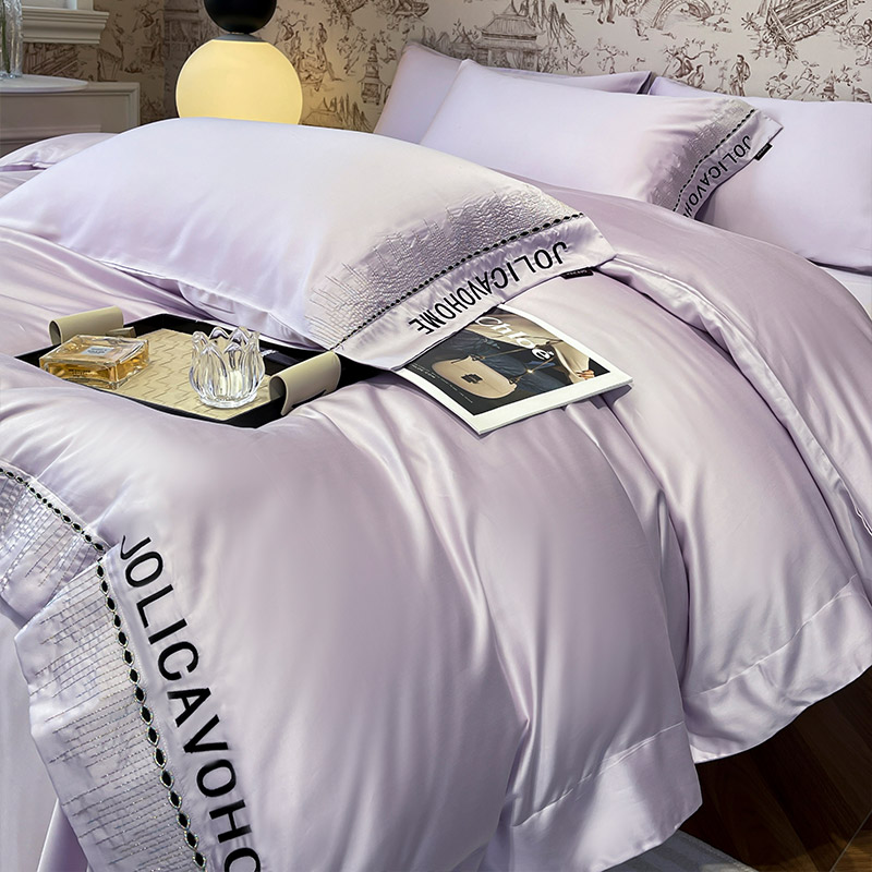 【A类兰精天丝】夏季丝滑真丝绸四件套凉感丝床单被套天丝棉床笠款冰丝裸睡床上用品 1.8m（6英尺）床单款 兰溪-熏衣紫