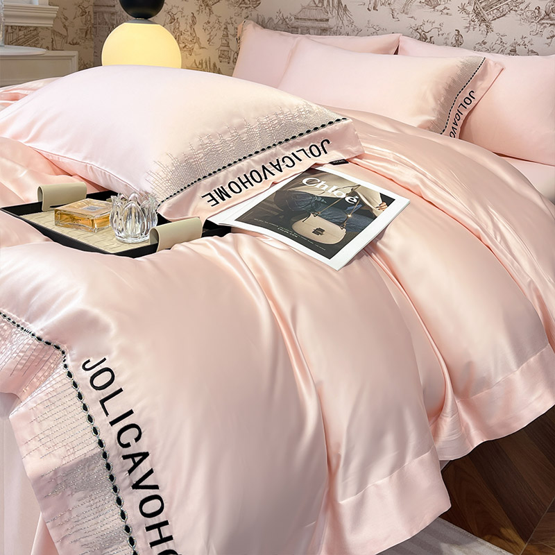 【A类兰精天丝】夏季丝滑真丝绸四件套凉感丝床单被套天丝棉床笠款冰丝裸睡床上用品 1.8m（6英尺）床单款 兰溪-樱花粉