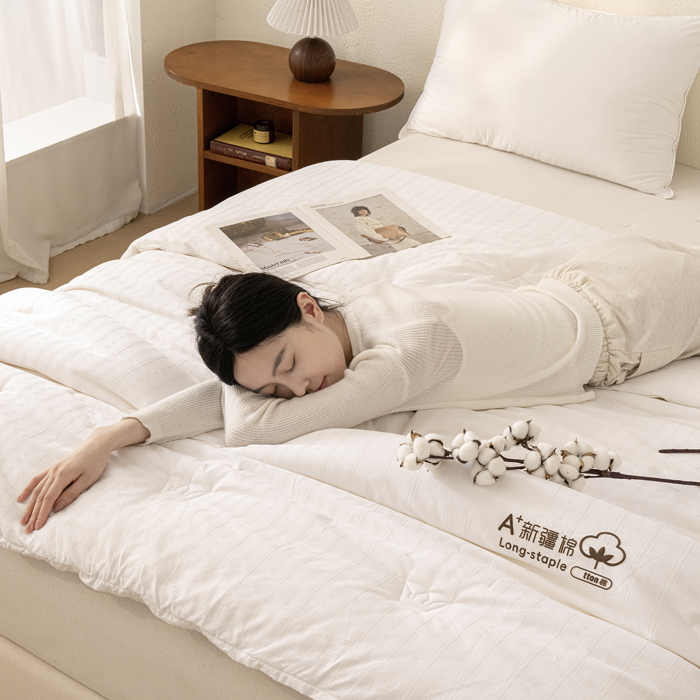 2025新款棉氧全棉提花棉花被子被芯