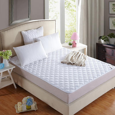2021新款宾馆酒店素色绗绣夹棉床垫保护垫系列 1.5m（5英尺）床 纯棉面料填充120克/㎡