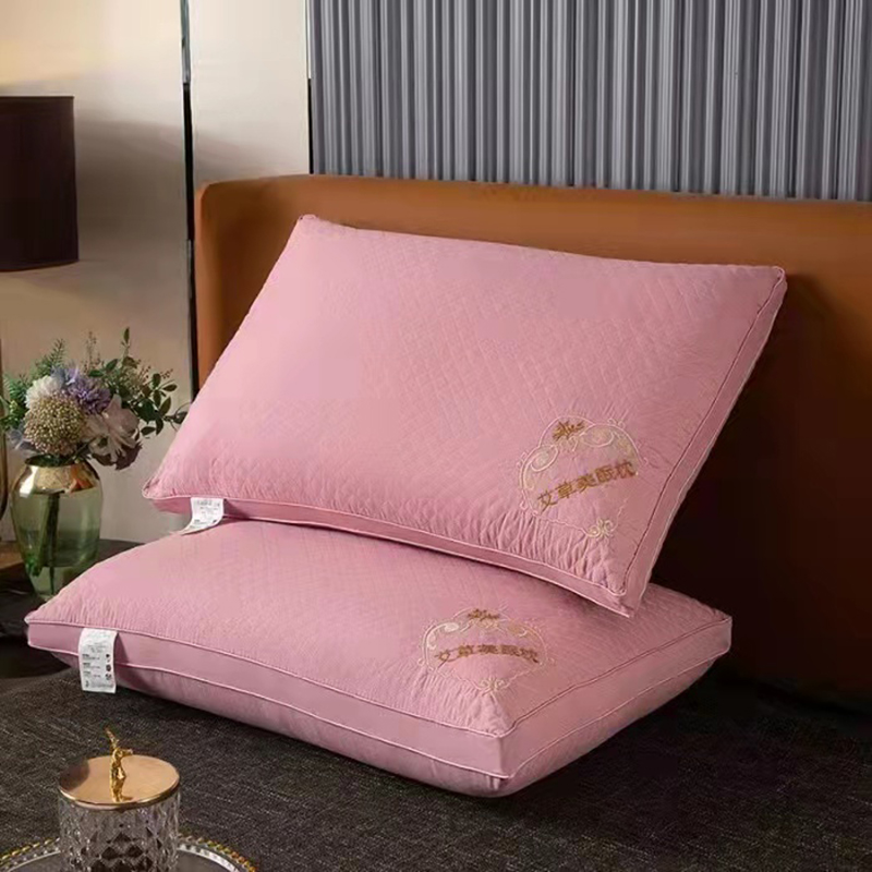 2022新款纯色艾草美眠枕头枕芯 低枕粉色