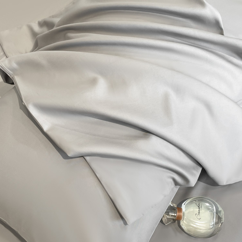 2024新款都市贵族系列13376铂金新疆长绒棉纯色单品系列-单枕套 48*74cm枕套/对 冰川灰