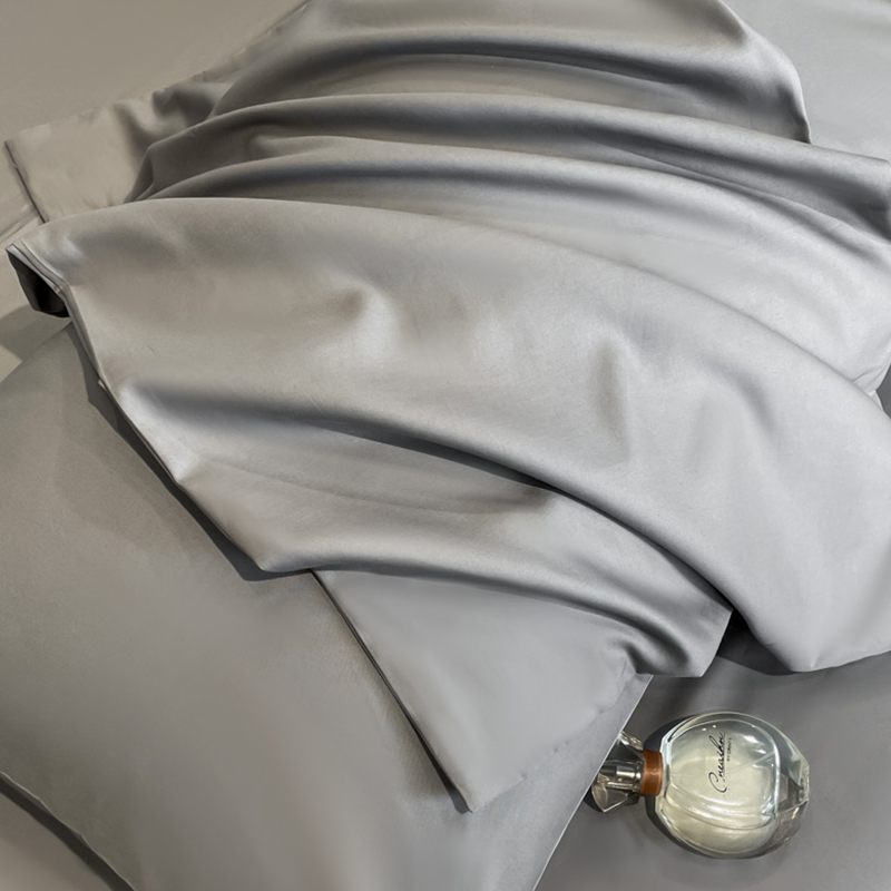 2024新款都市贵族系列13376铂金新疆长绒棉纯色单品系列-单枕套 48*74cm枕套/对 绅士灰