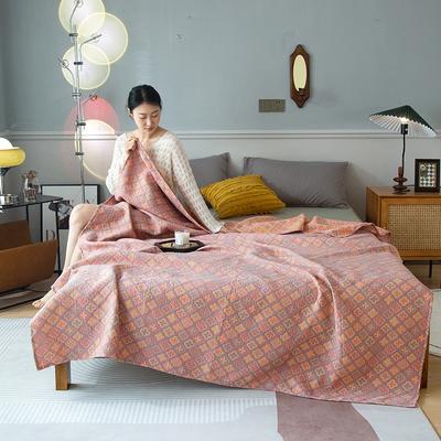 2023新款三层纱多功能盖毯空调薄被子双层纱盖毯 150*200cm 梵客 粉紫