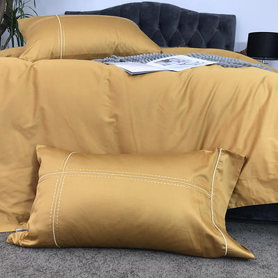 2018新款60支柏林（五色）单枕套 48cmX74cm 60支柏林（黄色）