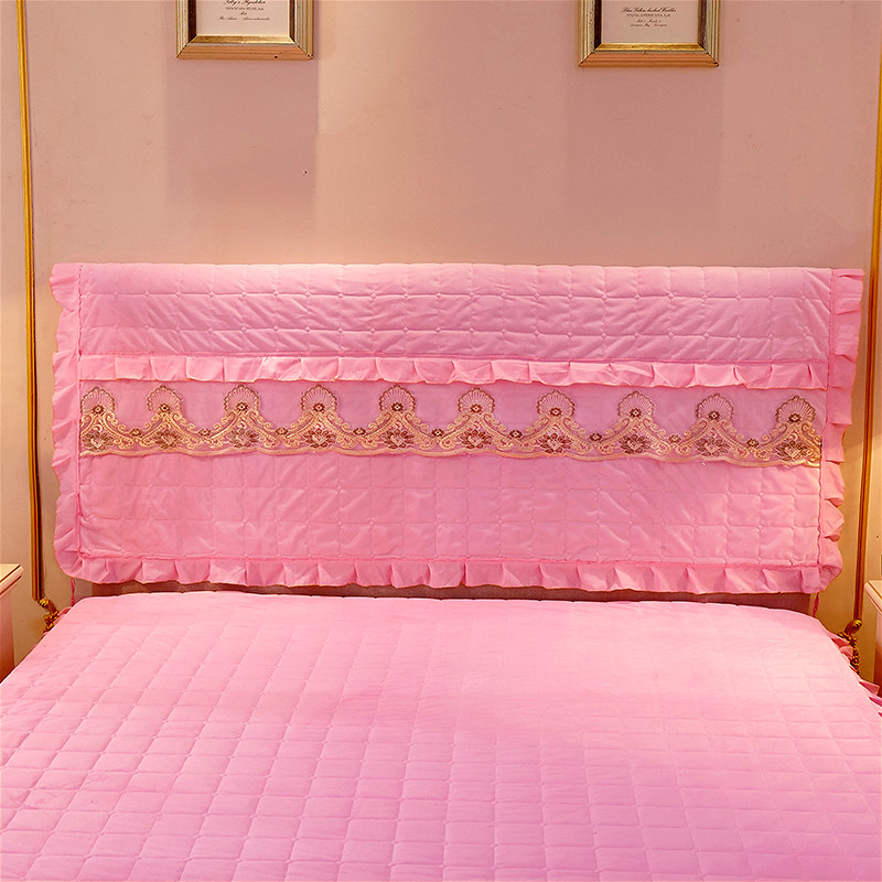 2021新款水晶绒凤凰开屏床裙款系列—床头罩 1.8m床 粉色