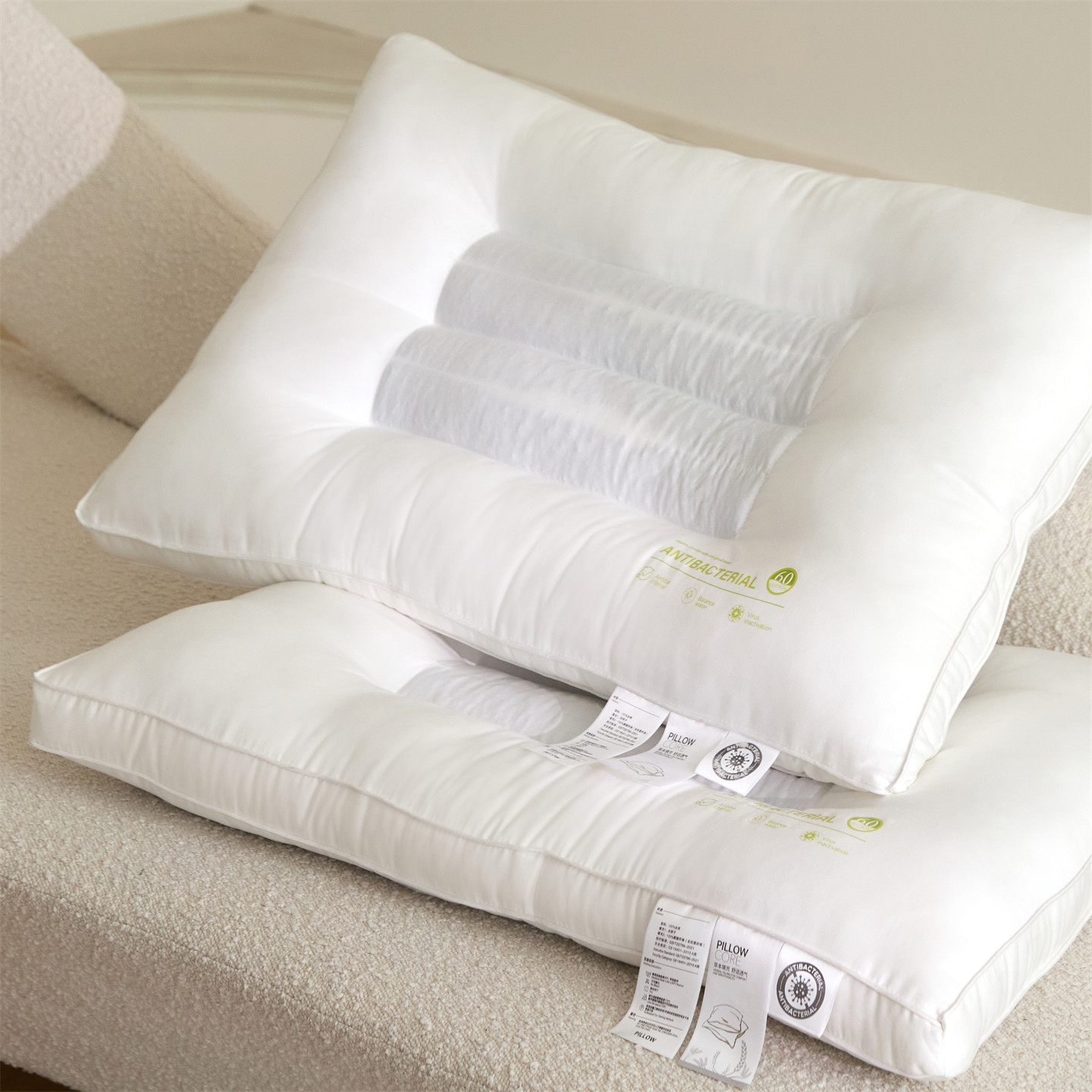 2025新款全棉A类60支决明子护颈枕枕头枕芯