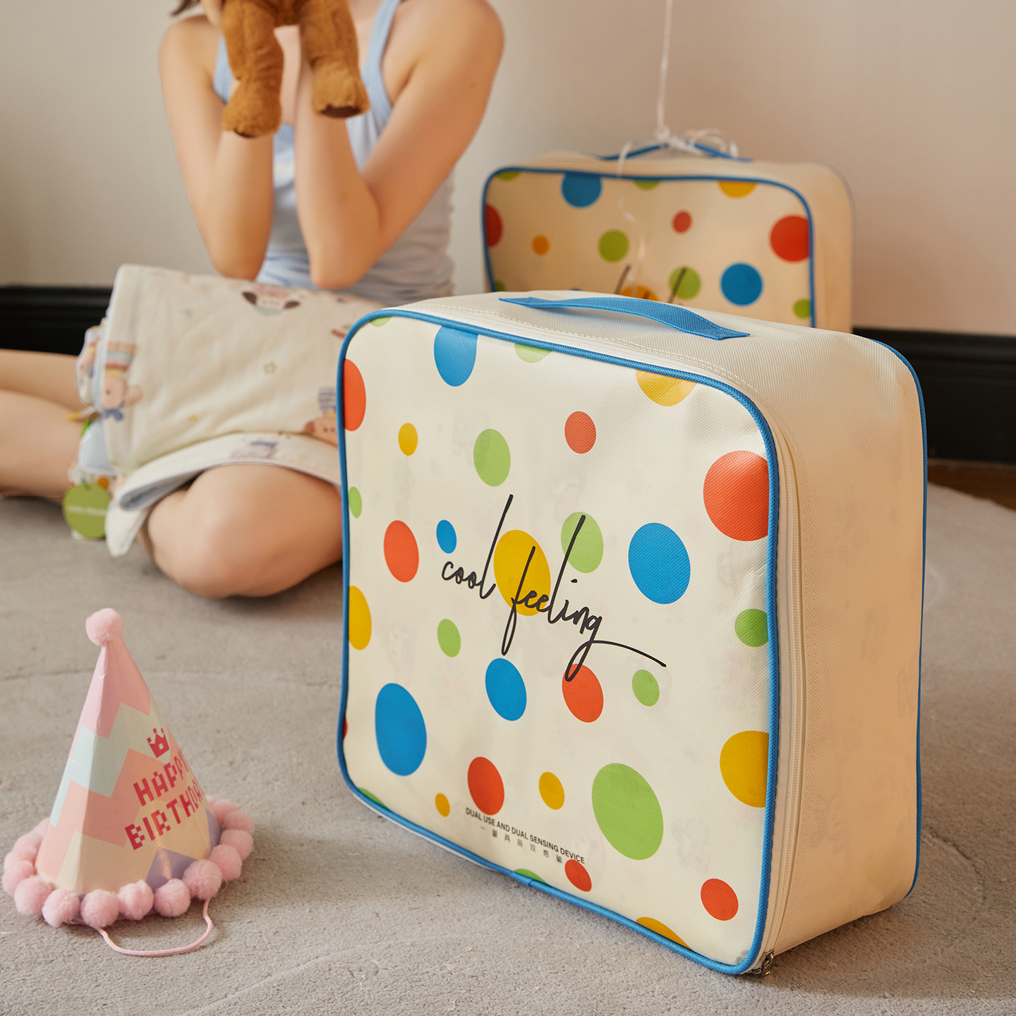 2026新款锦氨全棉双层纱20大豆抗菌双感夏被子被芯（模特图） 包装图