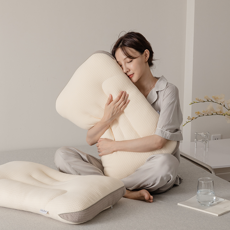 2023新款A类全棉针织菠萝护颈枕枕头枕芯 菠萝中枕48*74cm/只