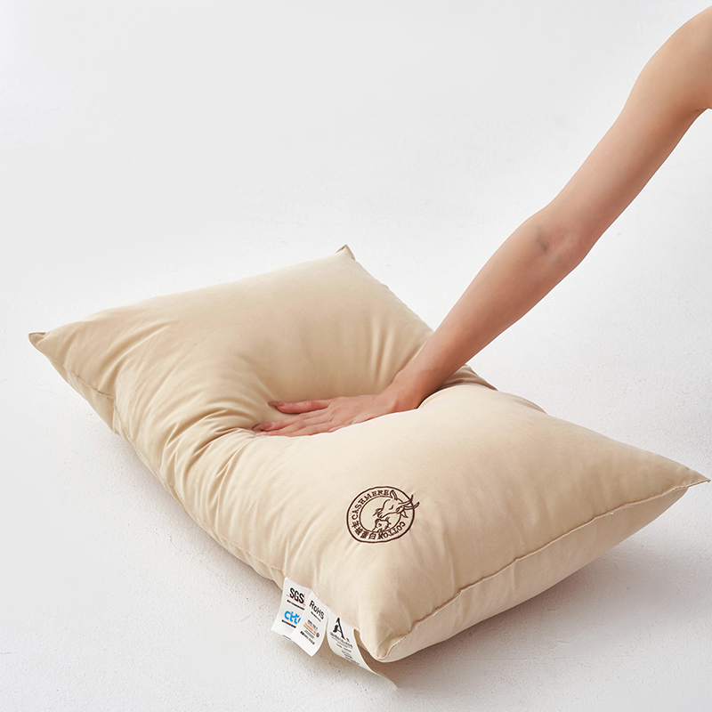 2024新款A类枕头枕芯系列-羊绒蛋白枕 48*74cm/只 羊绒蛋白枕-驼金低枕