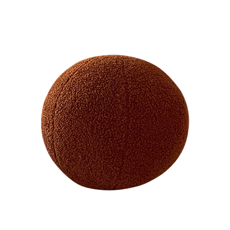 2022新款泰迪绒油画板毛绒抱枕球 球球直径35cm 球球-焦糖棕