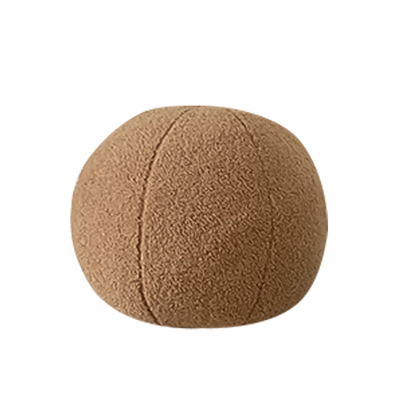 2022新款泰迪绒油画板毛绒抱枕球 球球直径35cm 球球-奶茶咖