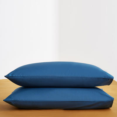 新款60纯色单品枕套 48cmX74cm/对 纯色-月光蓝