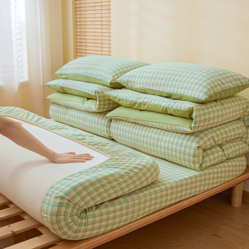 2025新款全棉水洗棉床笠三三件套