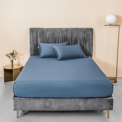 新款60s纯色单品床笠 180cmx200cm 纯色-宾利蓝