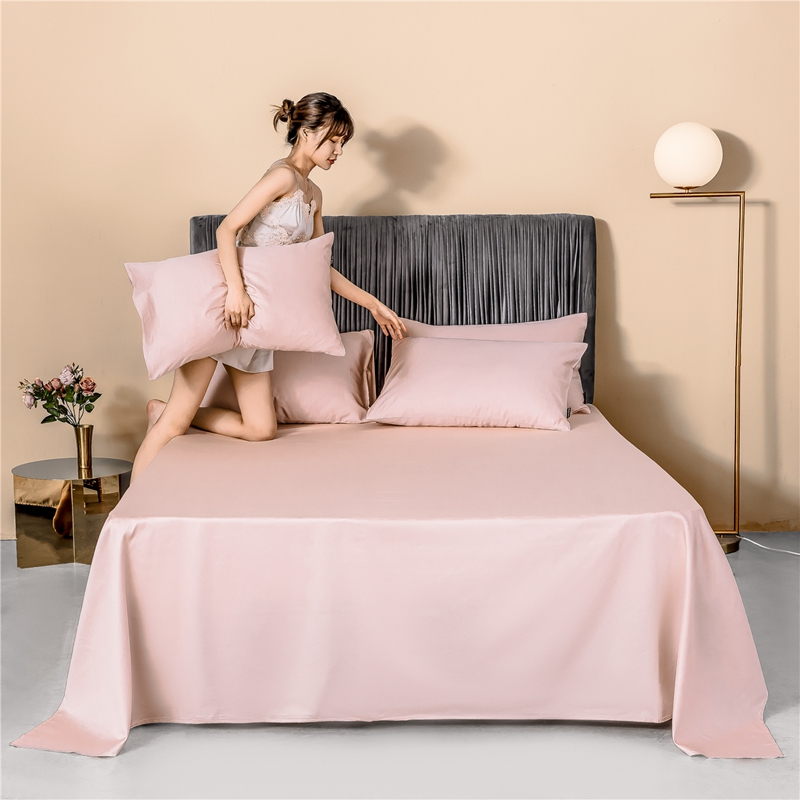 新款60s纯色单品床单 230cmx245cm 纯色-藕粉