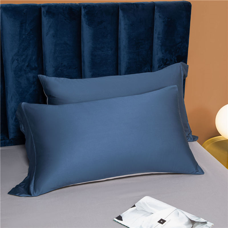 2023新款A类100支长绒棉帛系列（特价款）—单枕套 48*74cm/对 帛-爵士蓝