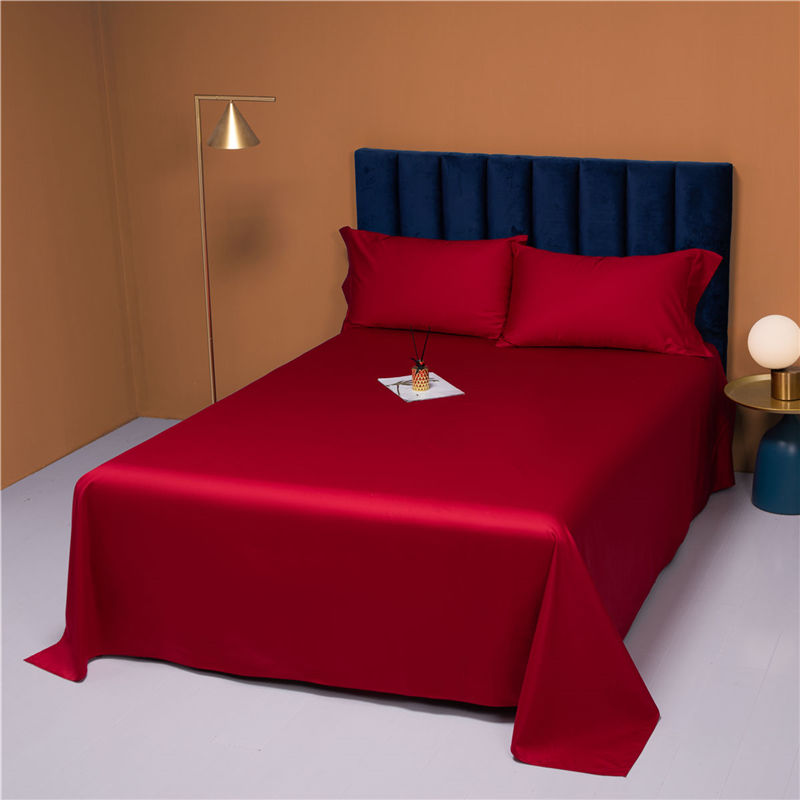 2023新款A类100支长绒棉帛系列（特价款）—单床单（床笠） 床单200*230cm 帛-玛雅红