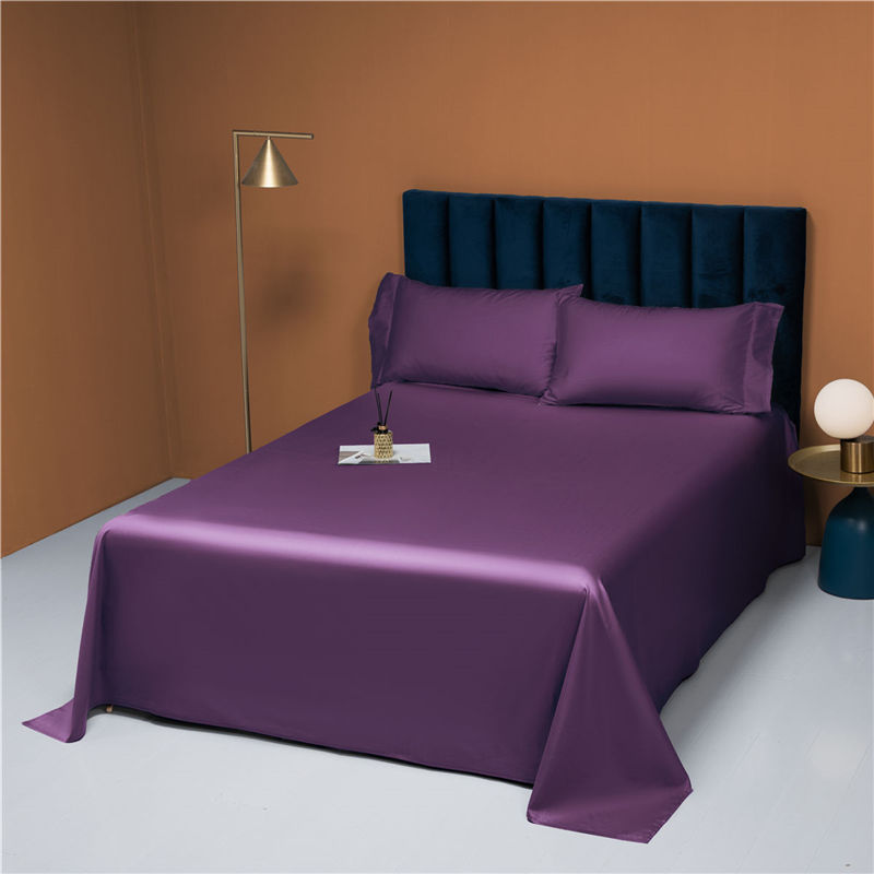2023新款A类100支长绒棉帛系列（特价款）—单床单（床笠） 床单200*230cm 帛-魅惑紫