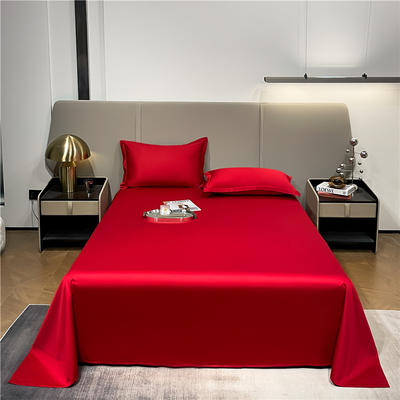 新款A类60支长绒棉纯色佳系列-单床单 230cmx250cm单床单 佳-中国红
