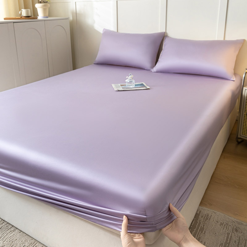 2024新款莱赛尔兰精天丝柔系列纯色单床笠--实拍图 150*200+25cm单床笠 柔-风信紫