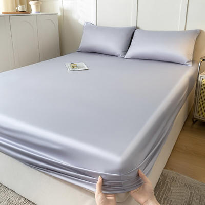 2024新款莱赛尔兰精天丝柔系列纯色单床笠--实拍图 150*200+25cm单床笠 柔-气质灰