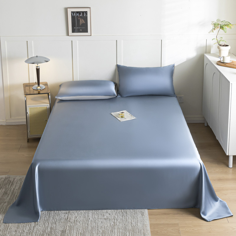 2024新款莱赛尔兰精天丝柔系列纯色单床单--实拍图 160*230cm单床单 柔-梵高蓝