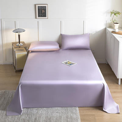 2024新款莱赛尔兰精天丝柔系列纯色单床单--实拍图 160*230cm单床单 柔-风信紫