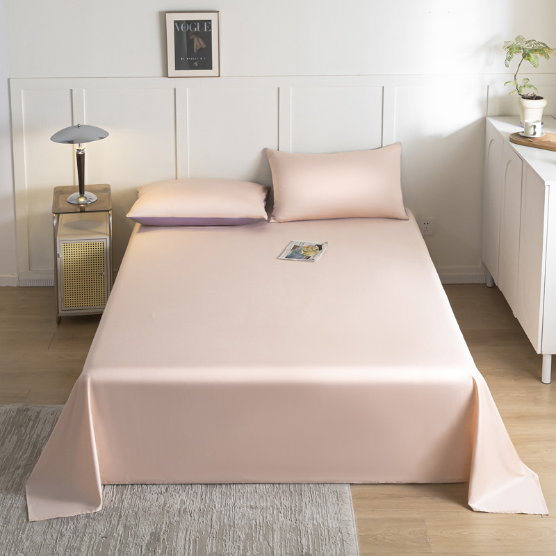 2024新款莱赛尔兰精天丝柔系列纯色单床单--实拍图 160*230cm单床单 柔-蜜汁粉