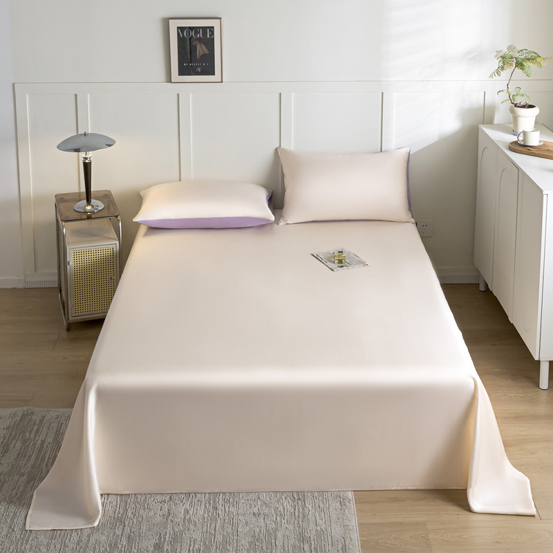 2024新款莱赛尔兰精天丝柔系列纯色单床单--实拍图 160*230cm单床单 柔-元气白桃