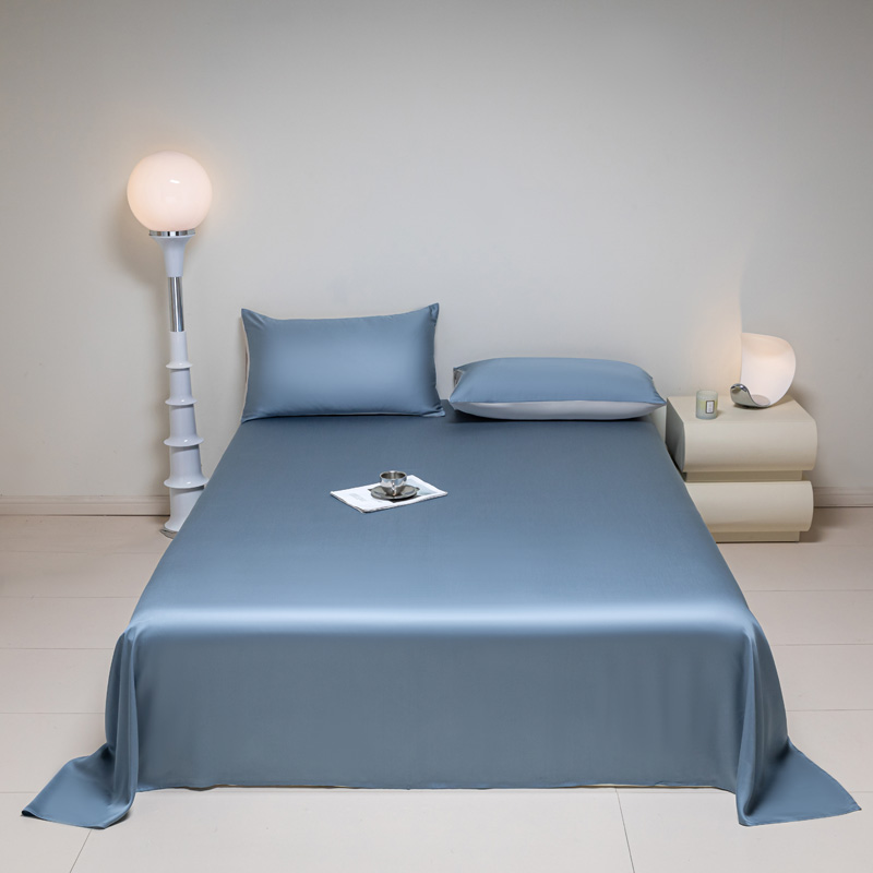 2024新款莱赛尔兰精天丝柔系列纯色单床单--棚拍图 160*230cm单床单 柔-梵高蓝